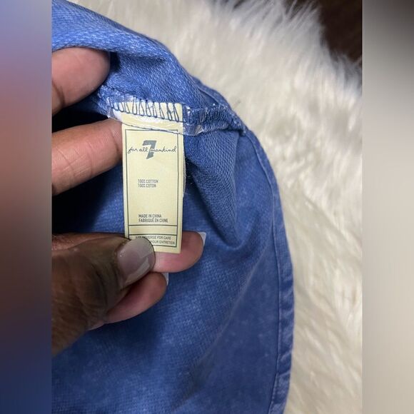 7 of all man kind textured chambray button up shirt sz medium - Picture 4 of 5